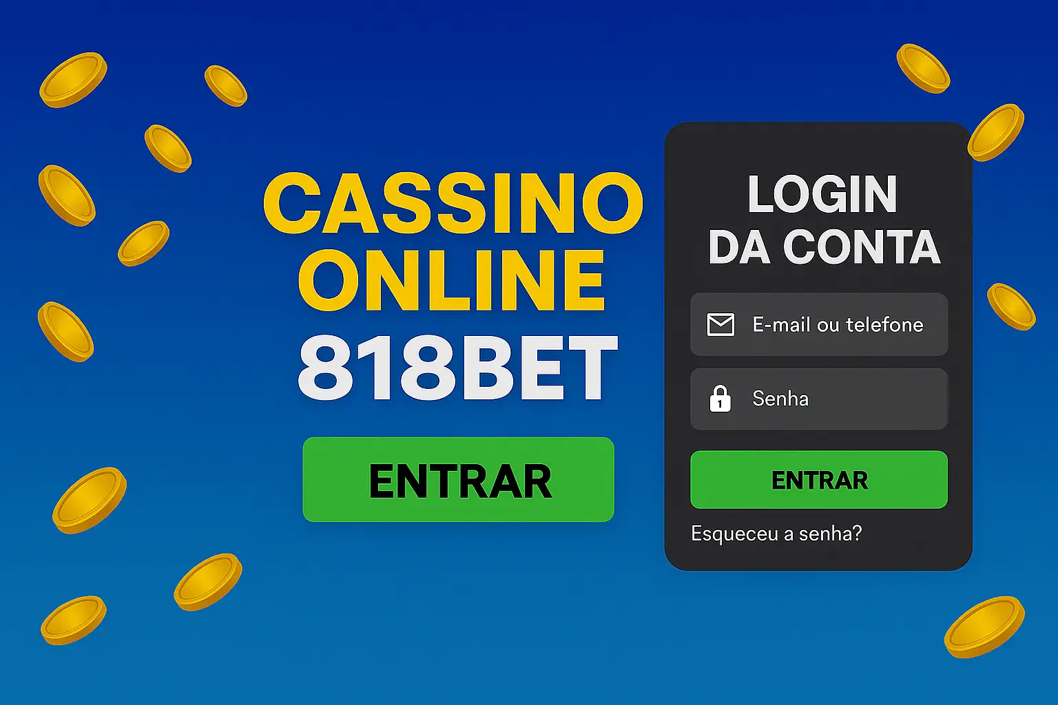 Criar uma nova Conta no plataforma 818BET